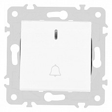 Кнопка звонка для жалюзи с подсветкой без рамки arte milano 203 203.37-1.white